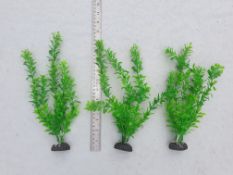 3 Plastic Aquarium plants - Weighted