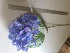 10 x Artificial Hydrangea - Blue - used but in very good condition