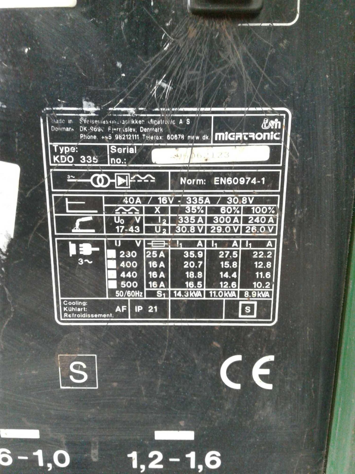 415v MIG welder model Dynamig 335 - Image 3 of 3