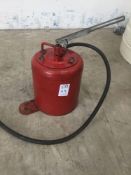 Hand pump oil dispensing unit