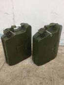 2 x 10litre petrol gerry cans