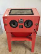 Shot blasting cabinet h,150cm x l,70cm x w,95cm