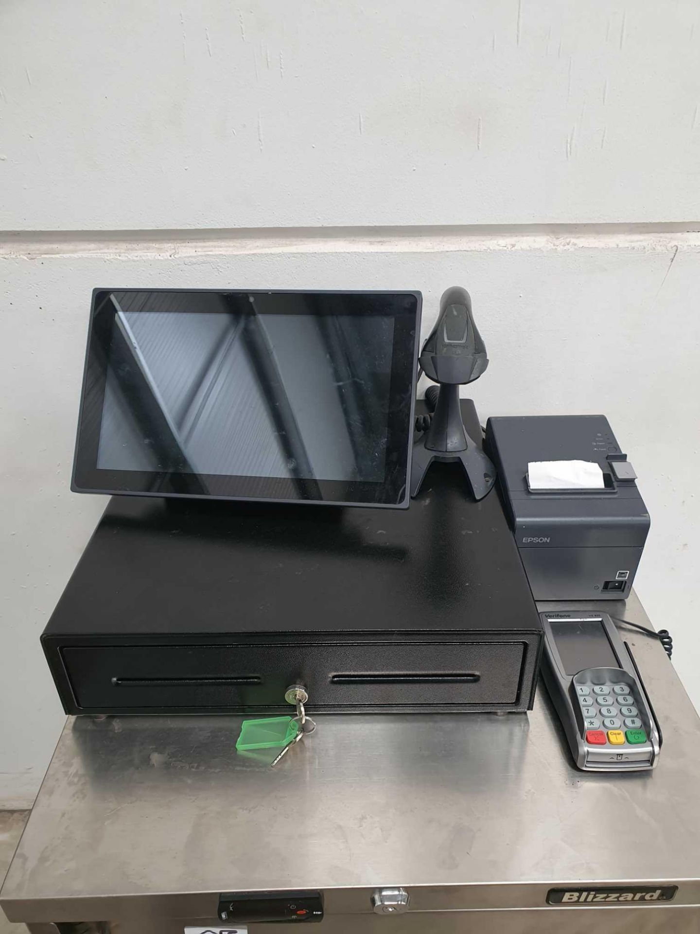 Aures till with card reader and epson printer and honeywell scanner