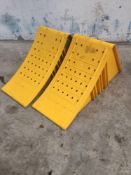 2 x yellow wheel chocks