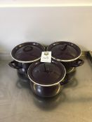 3 x Emalia Olkusz Cooking Pots