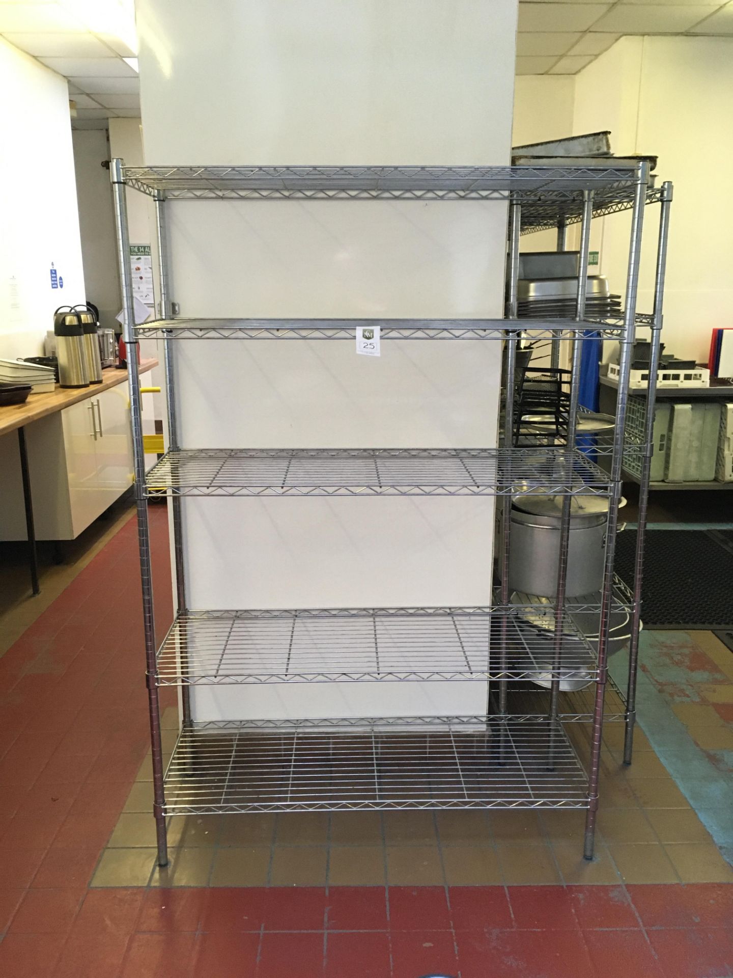 Chrome storage Rack with 5 Shelves