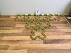 7 x Clover Shaped Rubber Trivets