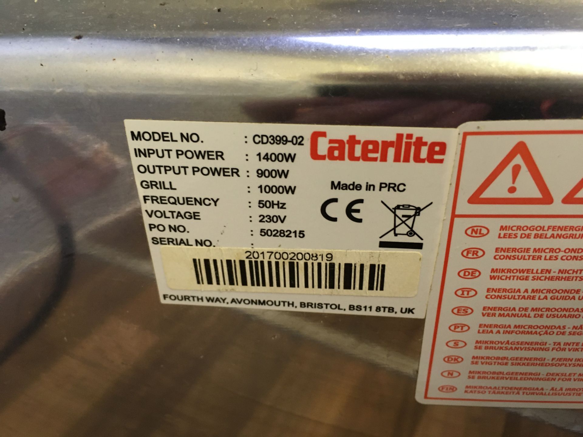 Caterlite CD399-02 Microwave Oven - Image 3 of 3