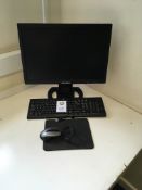 Hyundai P90WV monitor, V7 keyboard, V7 mouse, mouse mat