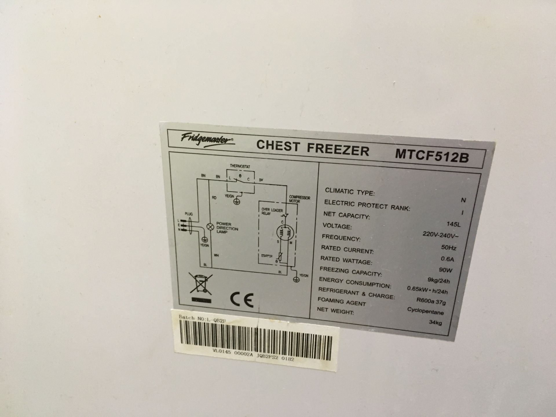 Fridgemaster MTCF512B Chest Freezer - Image 3 of 3