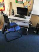 Computer desk with office chair