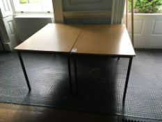 2 x Steel Frame Tables