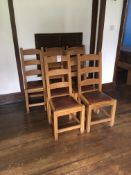 Vintage 7 x Ladder Back Dining Chairs