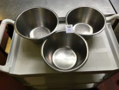 3 x Stainless Steel Mixing Bowls