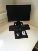 Hyundai P90WV monitor, V7 keyboard, V7 mouse, mouse mat