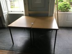 2 x Steel Frame Tables