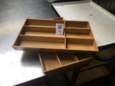 2 x Wooden Cutlery Trays