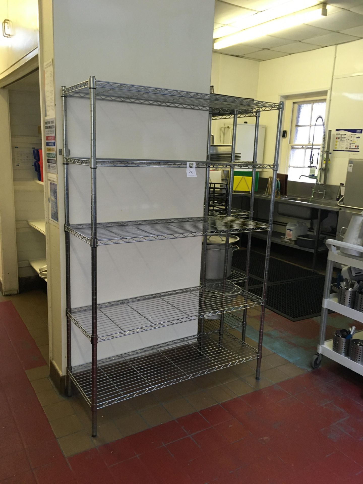 Chrome Storage Rack with 5 Shelves