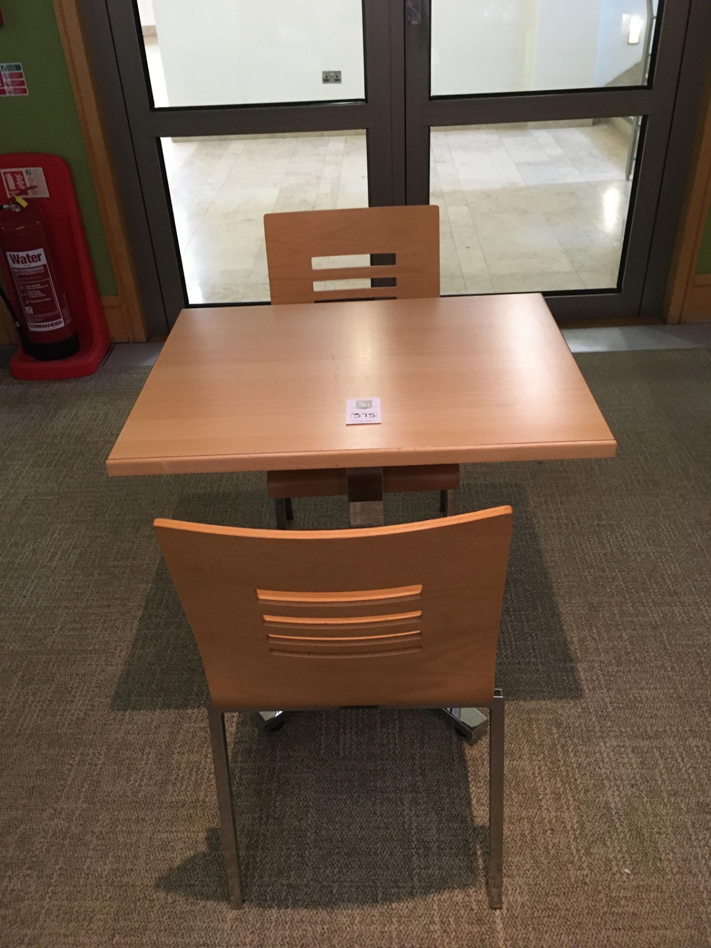 Bistro Table on Chrome Pedestal