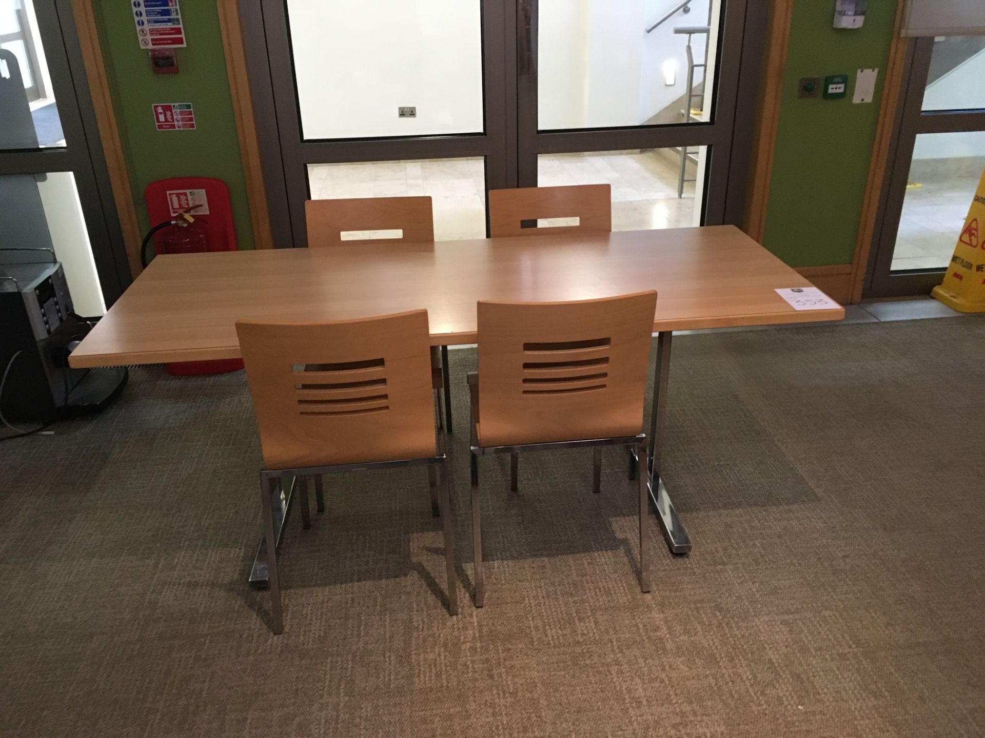 Flip Top Dining Table on Chrome Legs