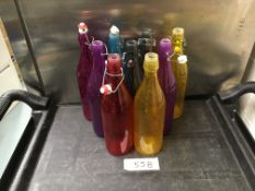 9 x Coloured Bottles