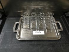 4 x Toast Racks, Tray