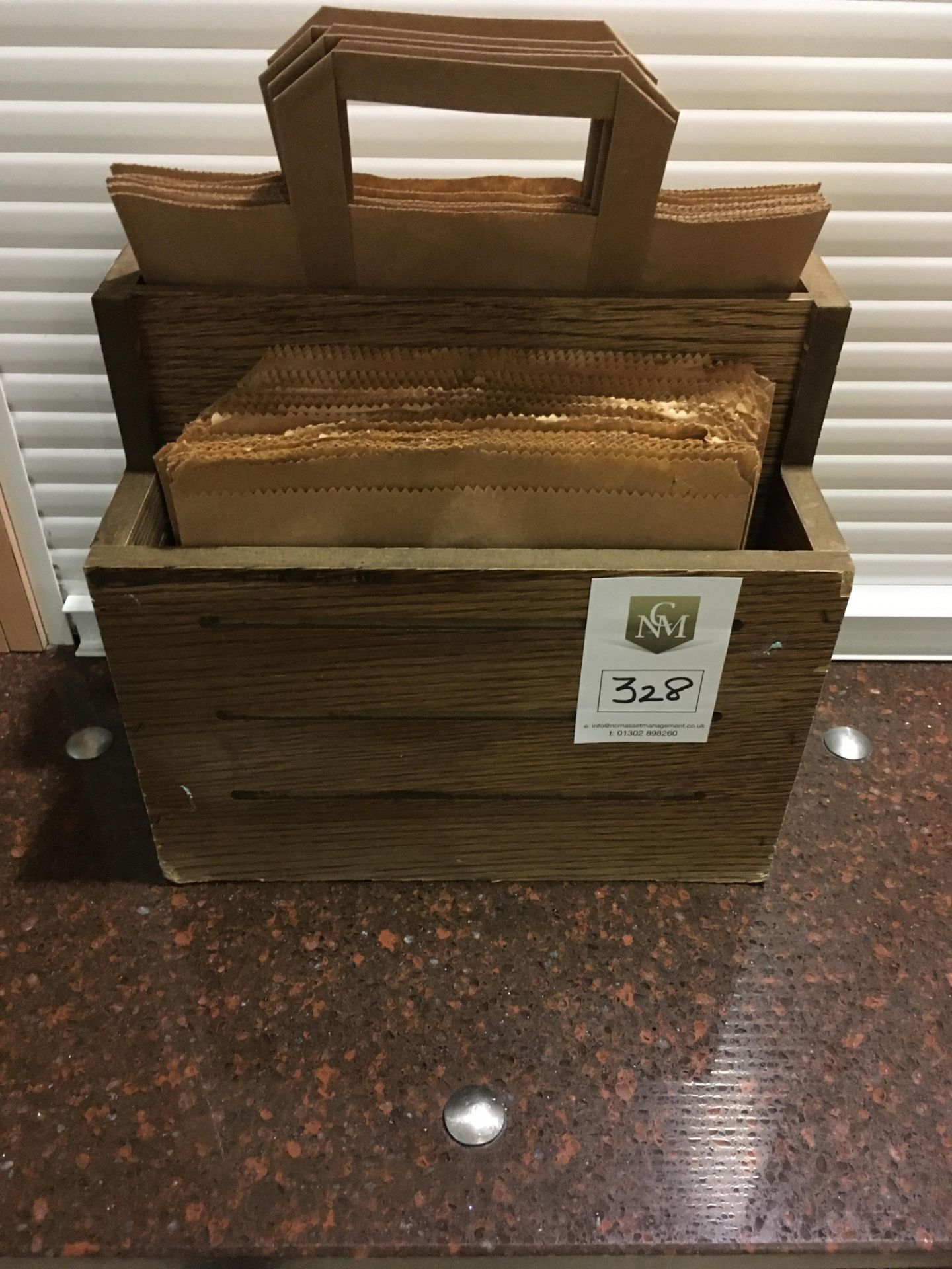 Wooden Paper Bag Holder