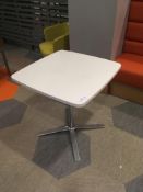 Bistro Table on Chrome Pedestal, Rounded Corners