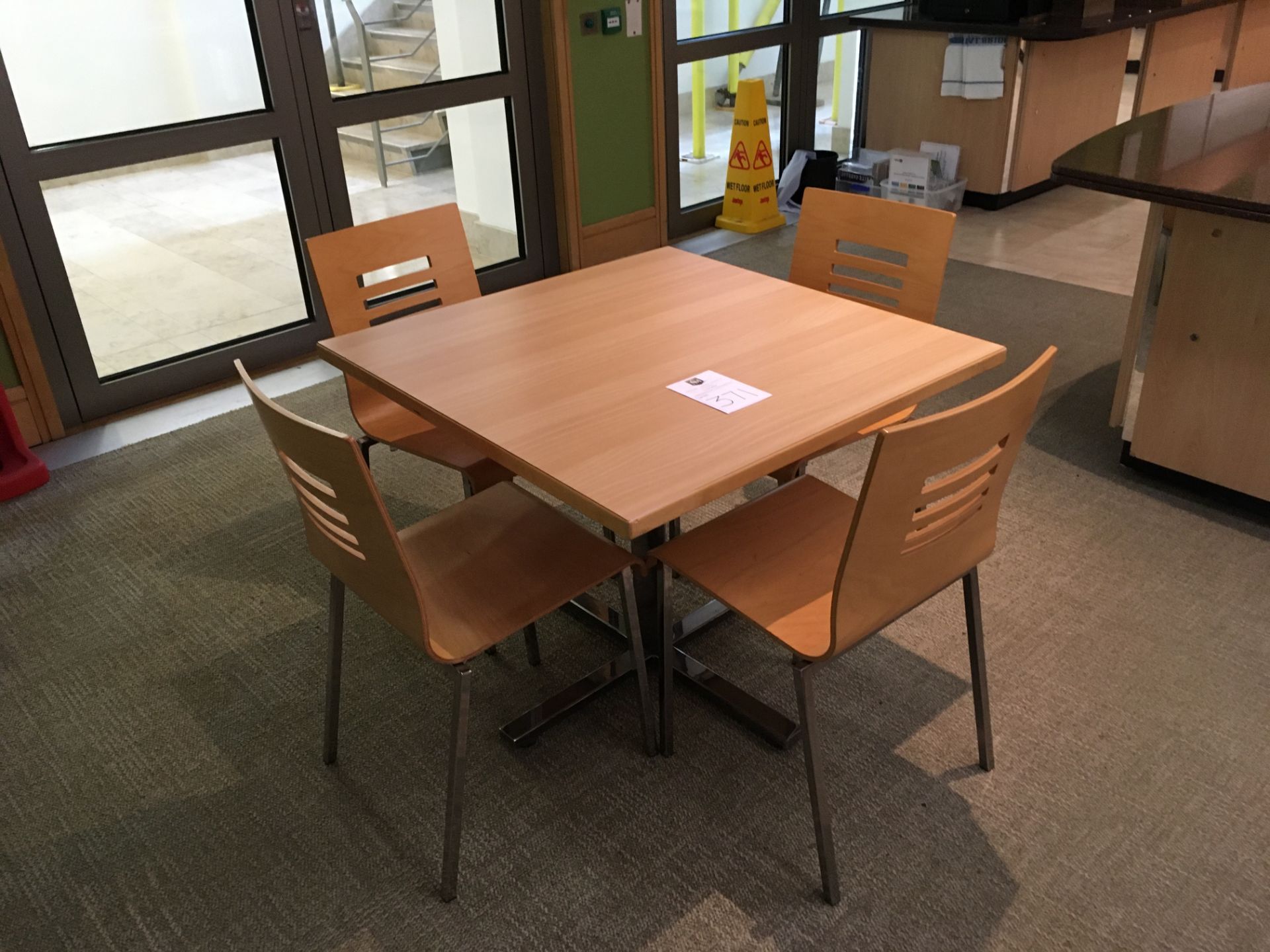 Flip Top Dining Table on Chrome Legs