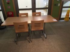 Flip Top Dining Table on Chrome Legs