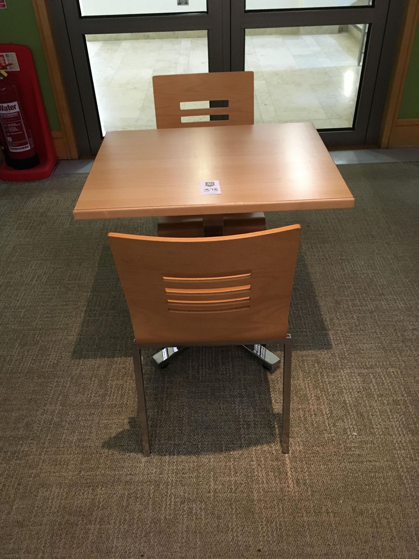 Bistro Table on Chrome Pedestal