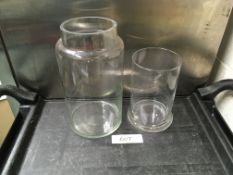 2 x Glass Storage Jars