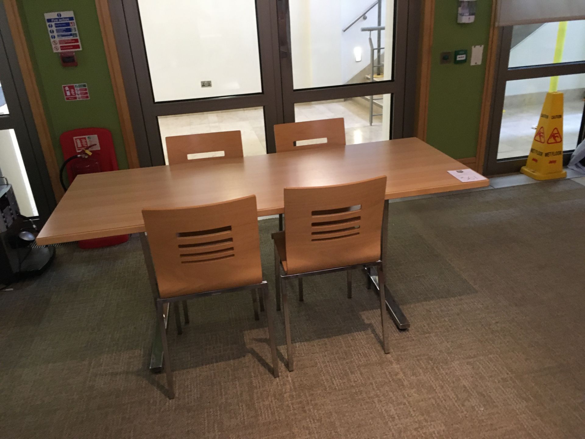 Flip Top Dining Table on Chrome Legs