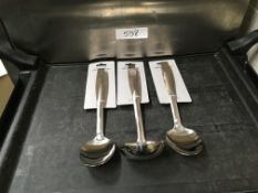 3 x Vogue Serving Utensils, 2 x Spoons, 1 x Ladle