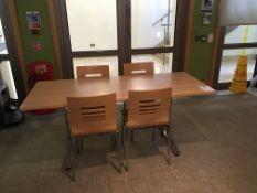 Flip Top Dining Table on Chrome Legs