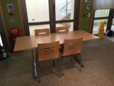 Flip Top Dining Table on Chrome Legs