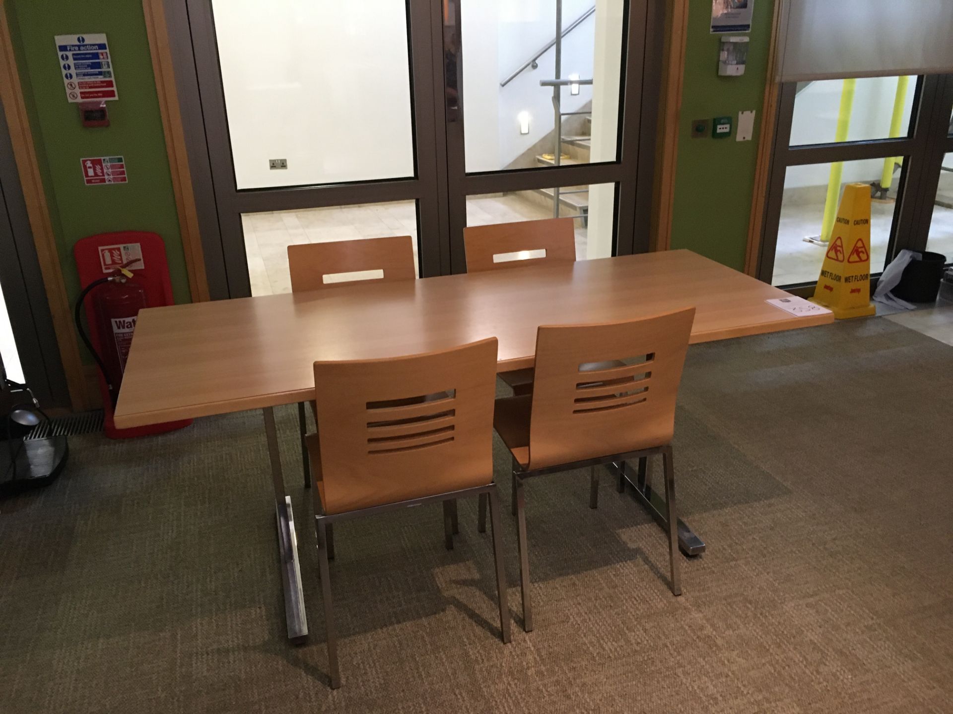 Flip Top Dining Table on Chrome Legs