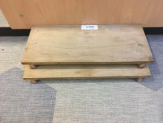 2 x Wooden Display Stands