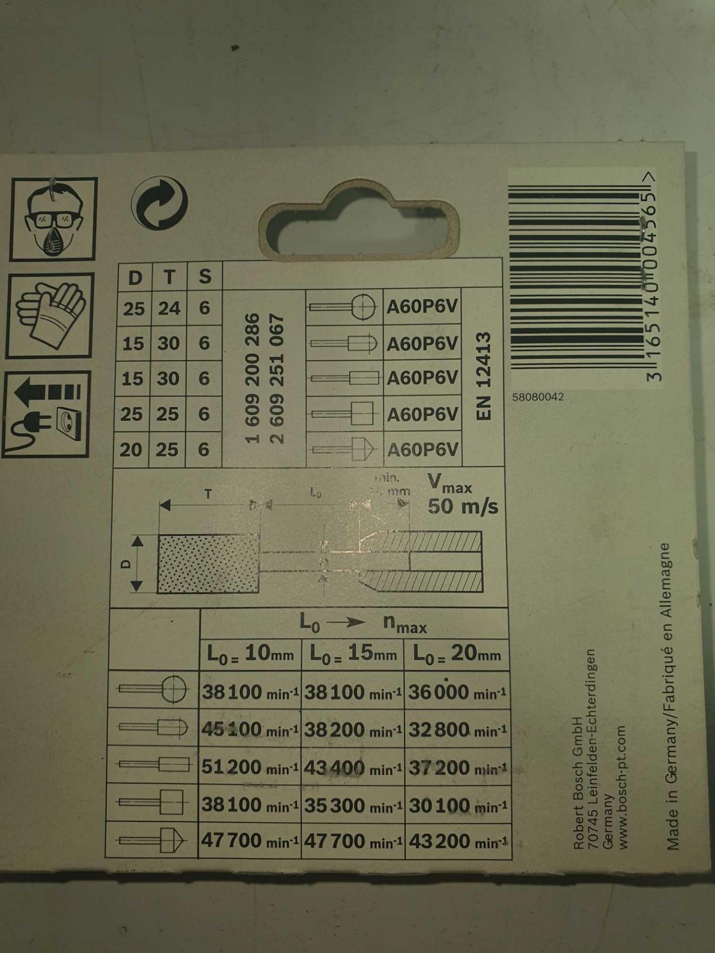 Bosch 5 piece grinding stones box of 10 - Image 3 of 3