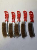 Set of 5 welding wire brushes