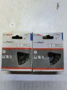 Bosch wire brush heads for grinder x2