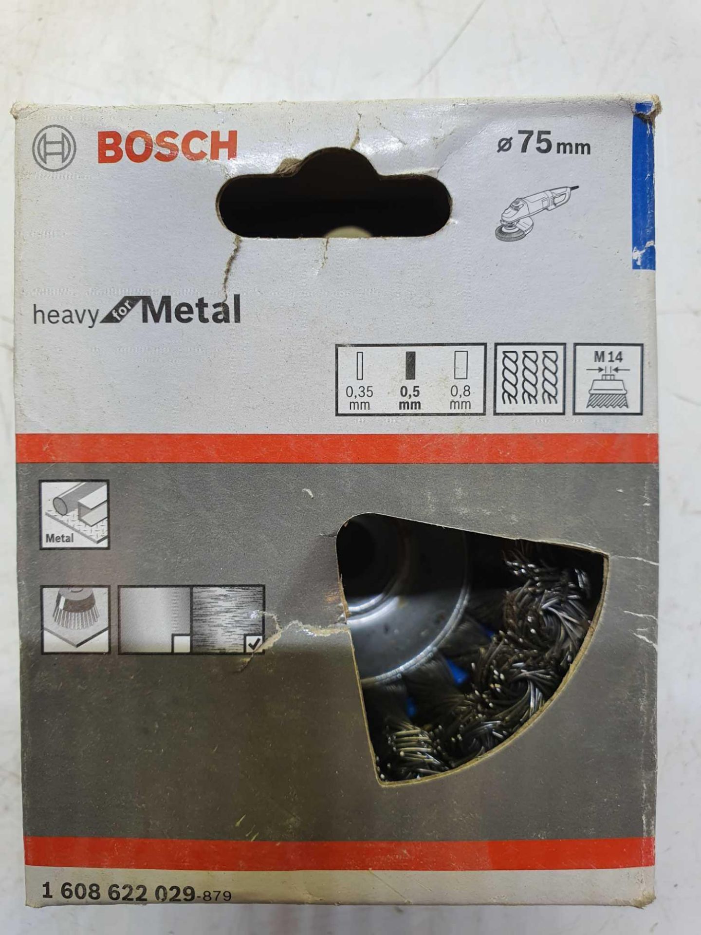 Bosch wire brush heads for grinder x2 - Image 2 of 2