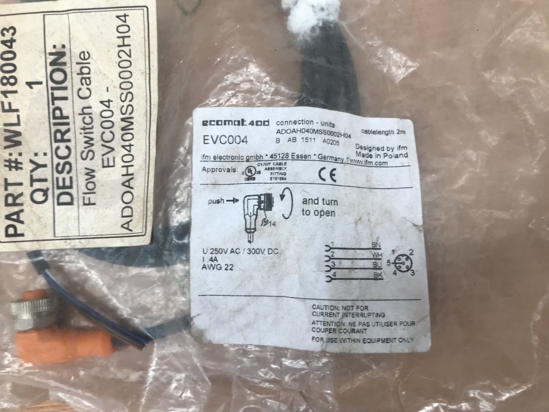 IFM electronic Ecomat 400 EVM006 Cordset & EVC004 - Image 2 of 3