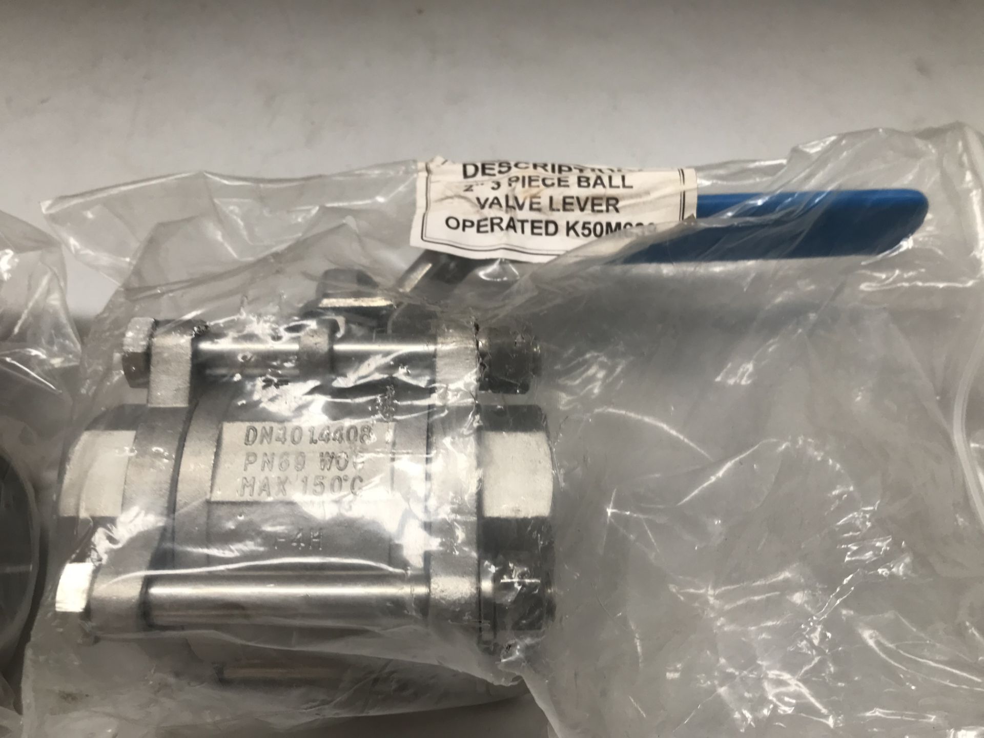 2 X Stainless Steel Ball Valves , 2" Manual Lever Operated, 3 Piece - Image 2 of 3