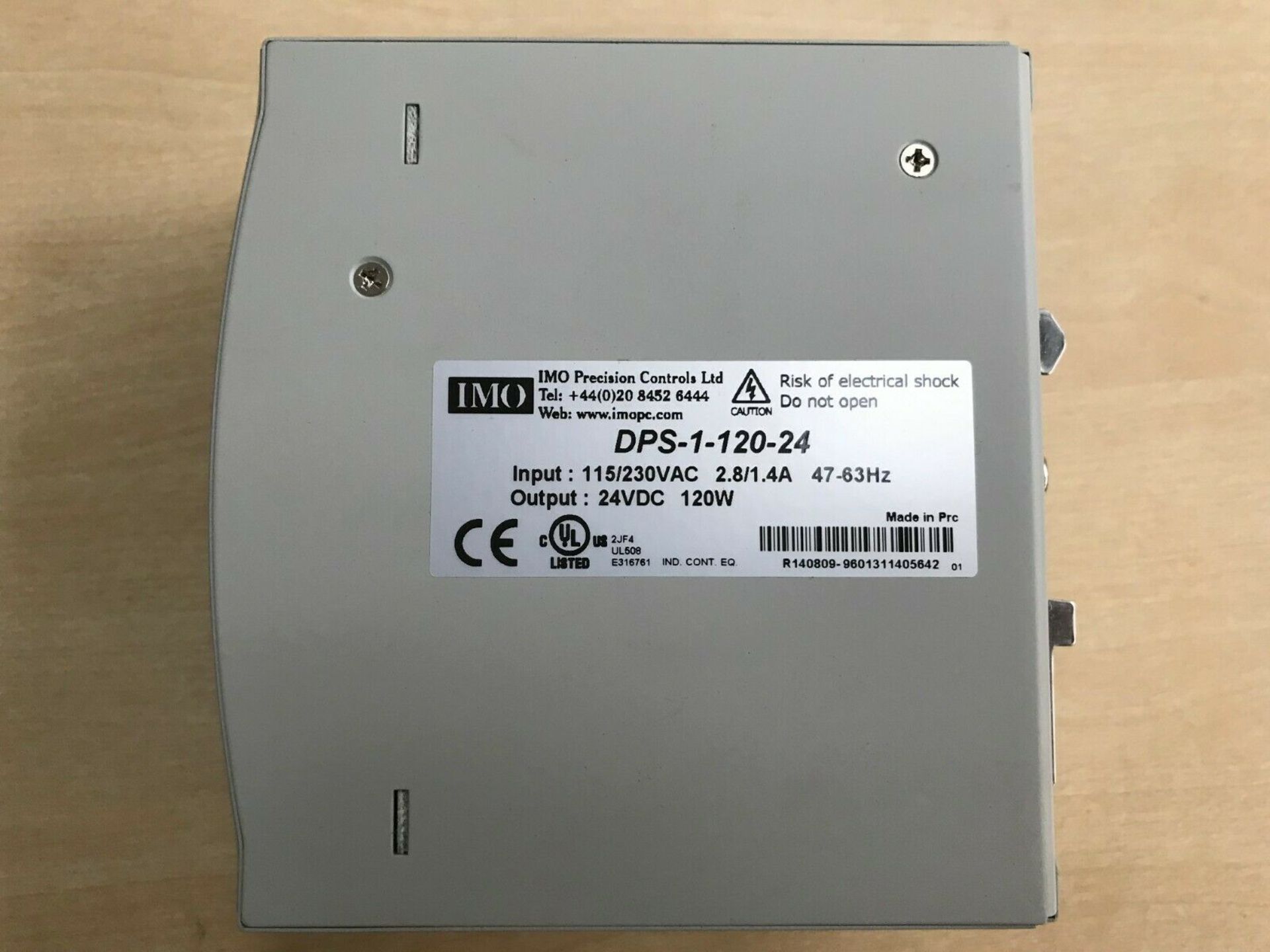 IMO Precision Controls DPS-1-120-24, DIN Rail Power Supply - Image 2 of 3