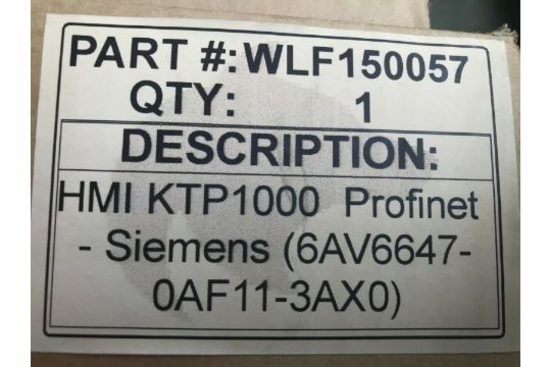 Siemens KTP1000 Basic PN. 6AV6-647-0AF11-3AX0. HMI,Operator Panel - Image 3 of 5