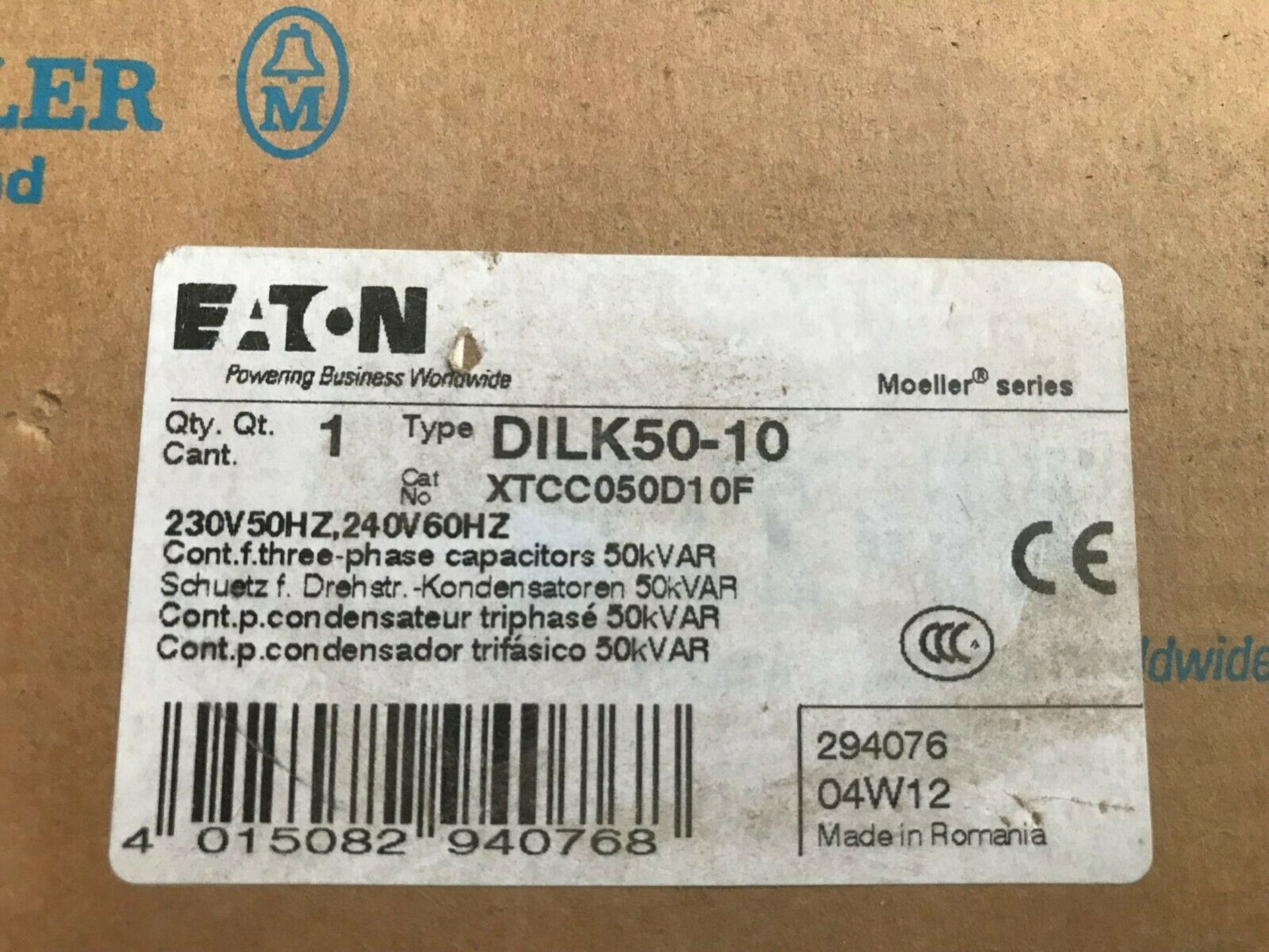 DILK50-10 294076 Eaton Moeller Contactor - Image 2 of 2