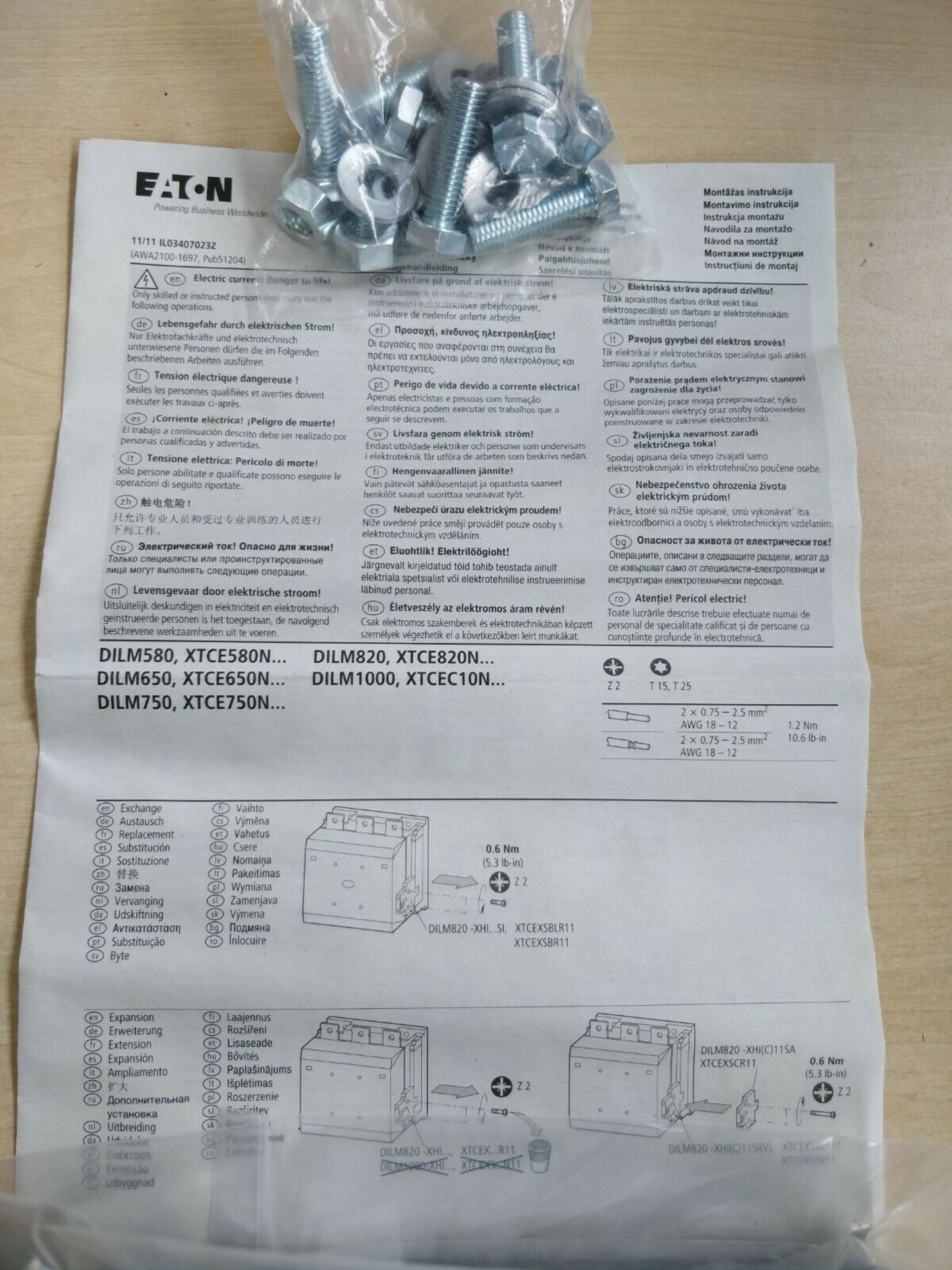 Eaton Contactor DIL M650 XTCE650N22A - Image 3 of 4