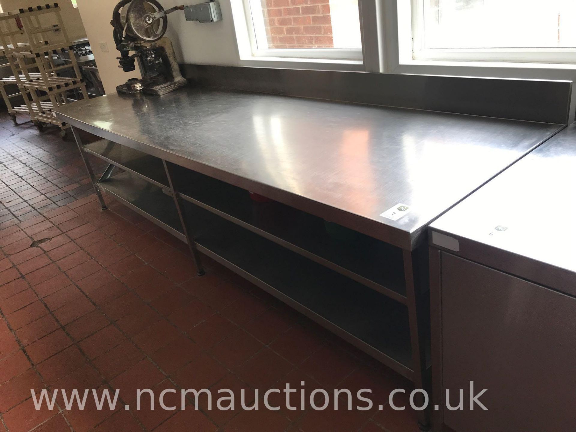Stainless Steel Prep Counter with Undercounter Shelf