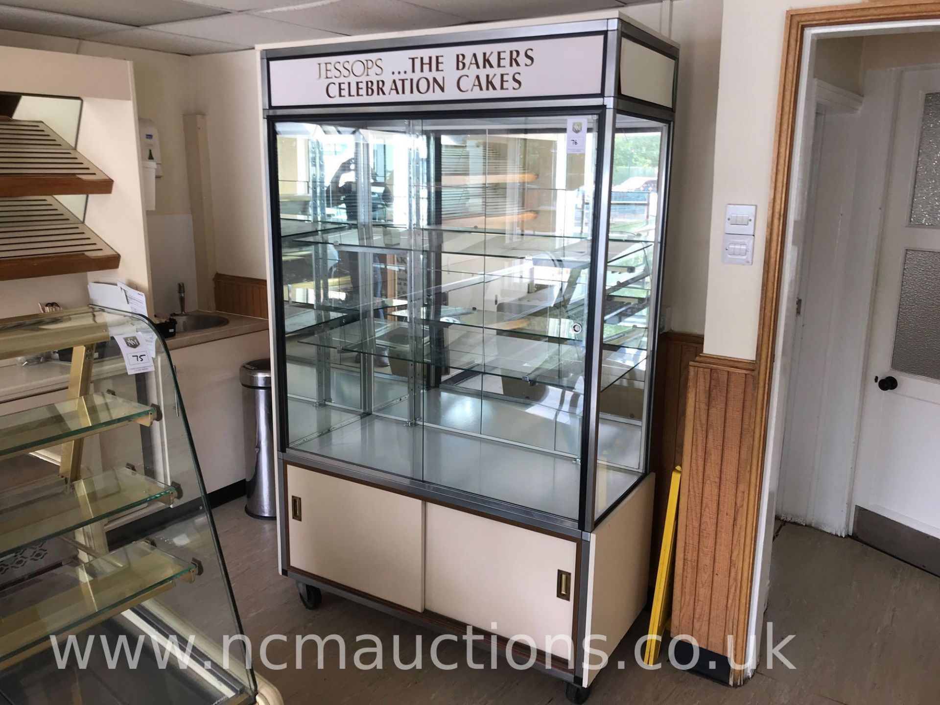 Glass Fronted Mirrored Display Cabinet